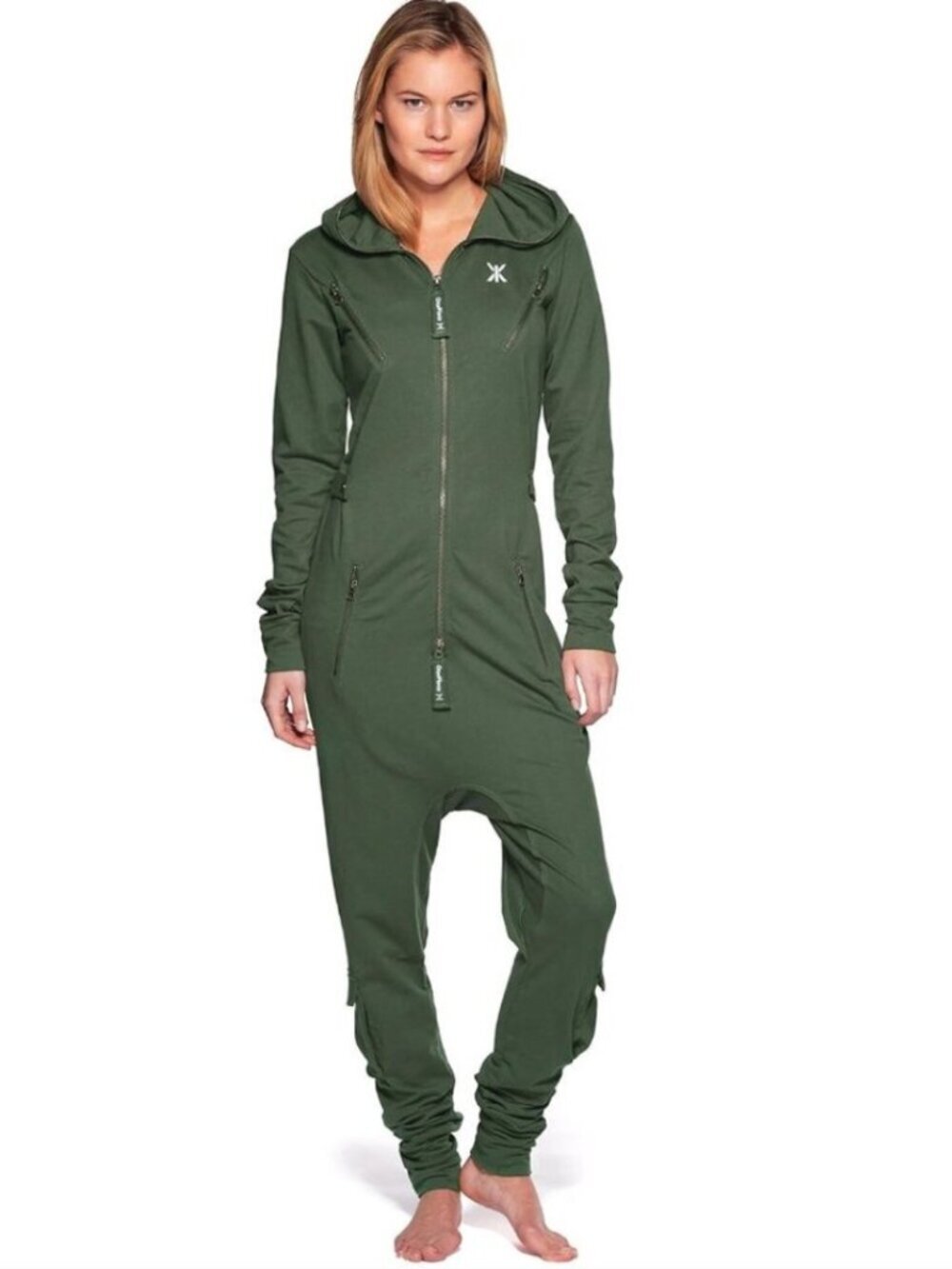 OnePiece Olive Green Hooded Jumpsuit (XS)